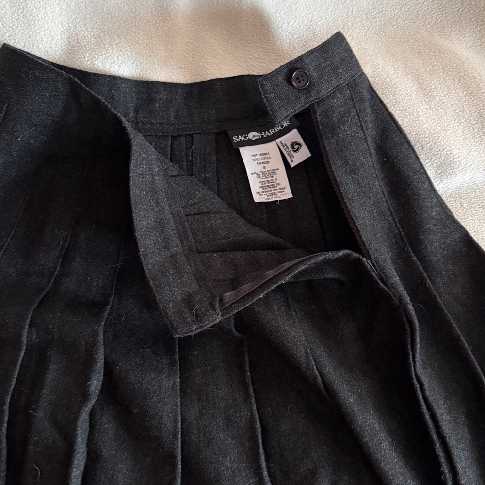 Sag Harbor Black A-Line Skirt Vintage - Picture 5 of 6
